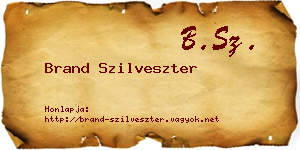 Brand Szilveszter névjegykártya